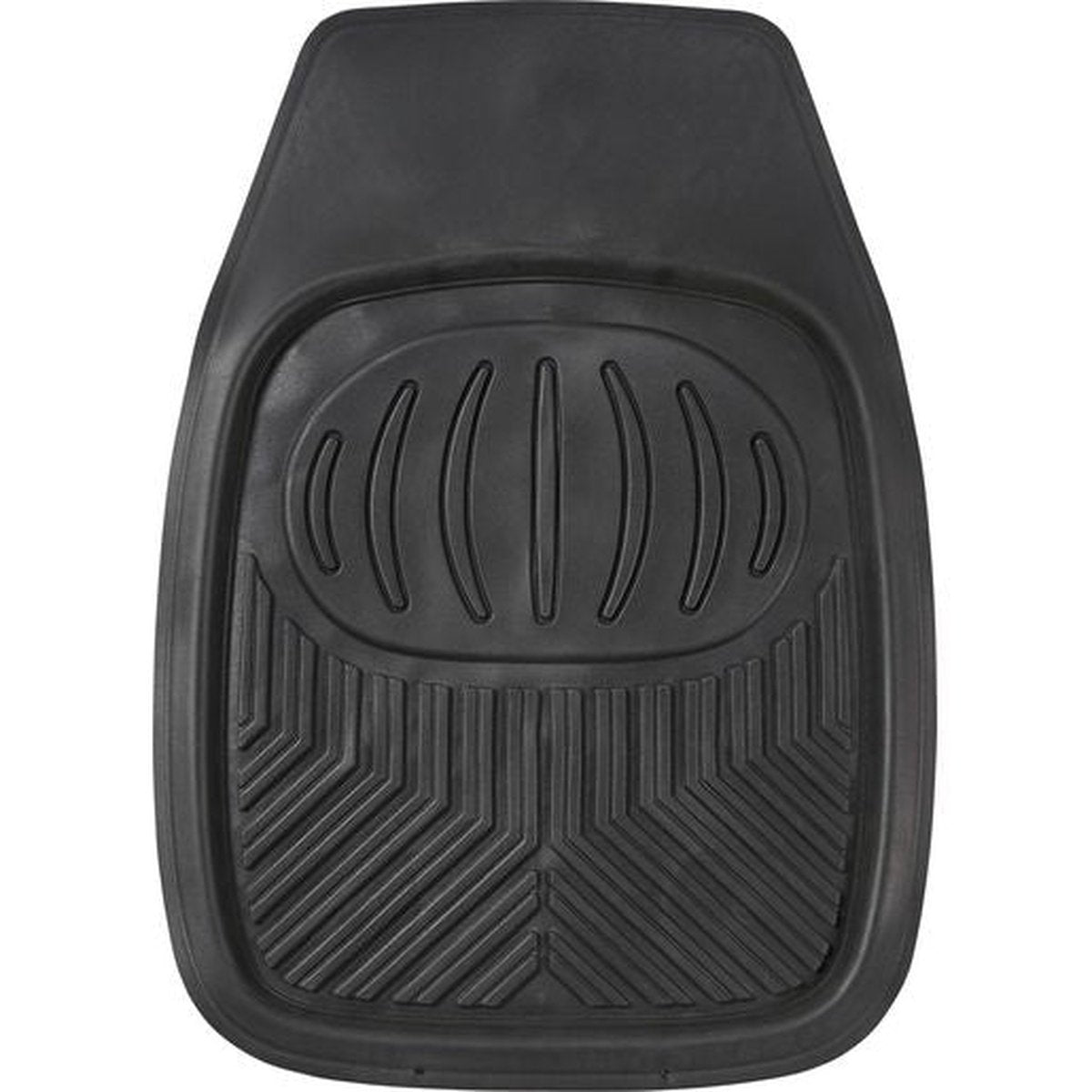 Maxi Trac 4x4 Black Rubber Shallow Dish Car Floor Mats Set of 4