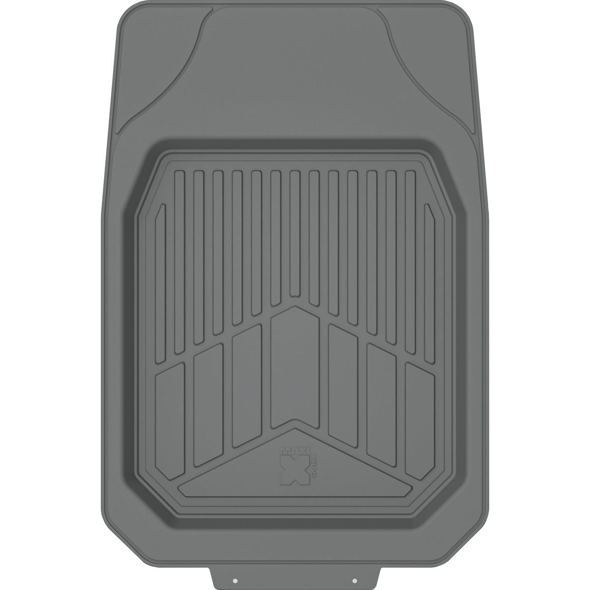 Maxi Trac 4x4 Grey Rubber Deep Dish Car Front Floor Mats Pair
