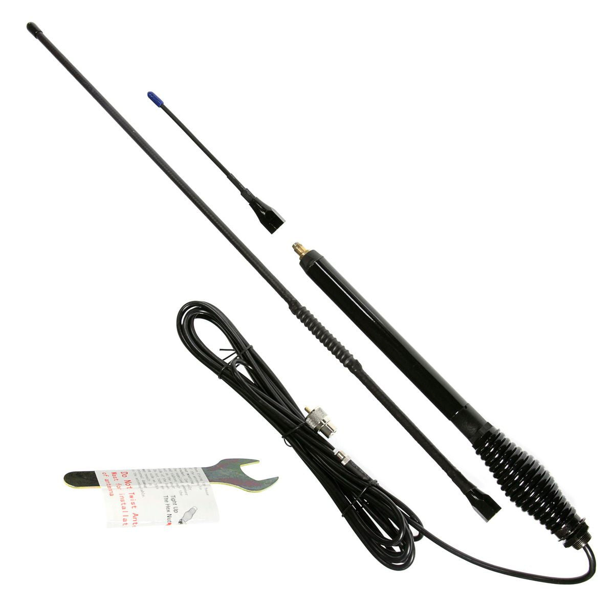 Maxi Trac 4x4 Fibreglass Elevated Feed UHF CB Antenna 3/6dB Kit 65cm MTAEF306