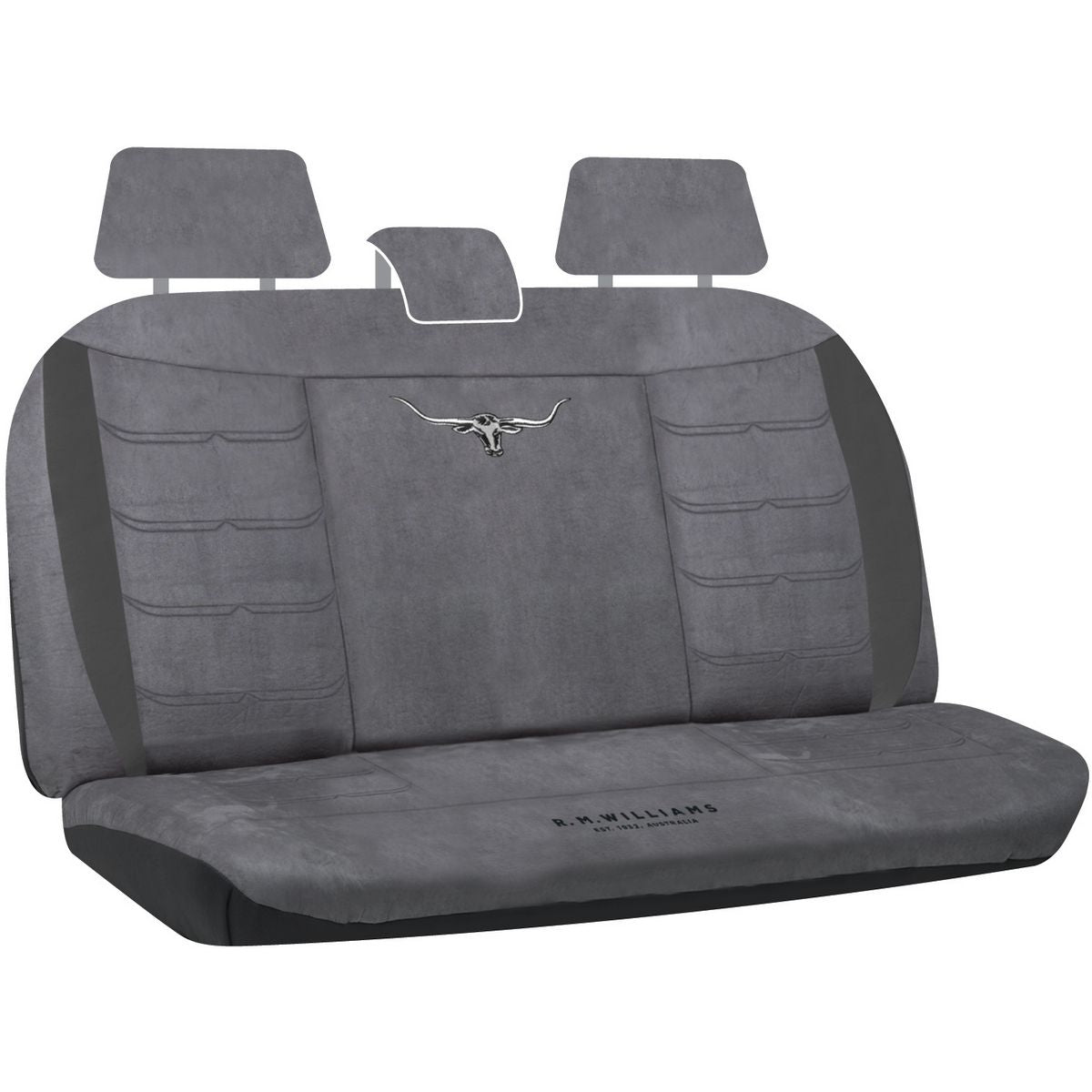 R.M. Williams Seat Cover Set Velour Rear Grey VLRMW16GRY06