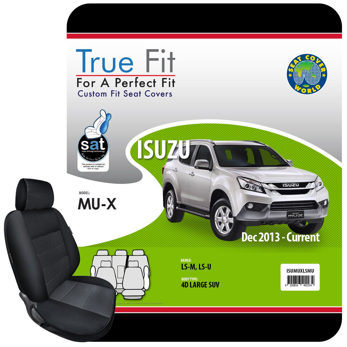 True Fit Tailored Fit Front & Rear Car Seat Covers Polyester, Black - Set ISUMUXLSMU