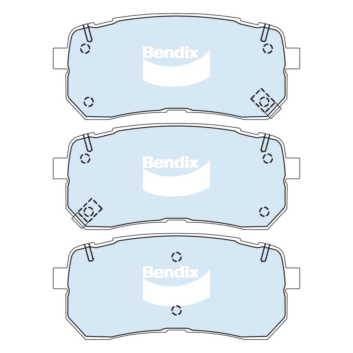 Bendix 4x4 Brake Pad Set Rear DB2447 -4WD