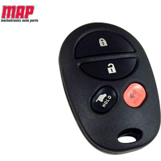 MAP Car Remote Shell & Buttons (4 Button) fits Toyota KF314