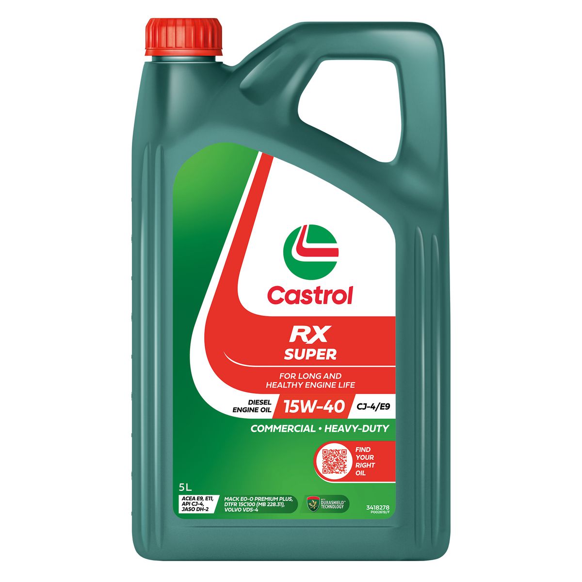Castrol RX Super 15W-40 CJ-4/E9 Engine Oil 5L 3418278