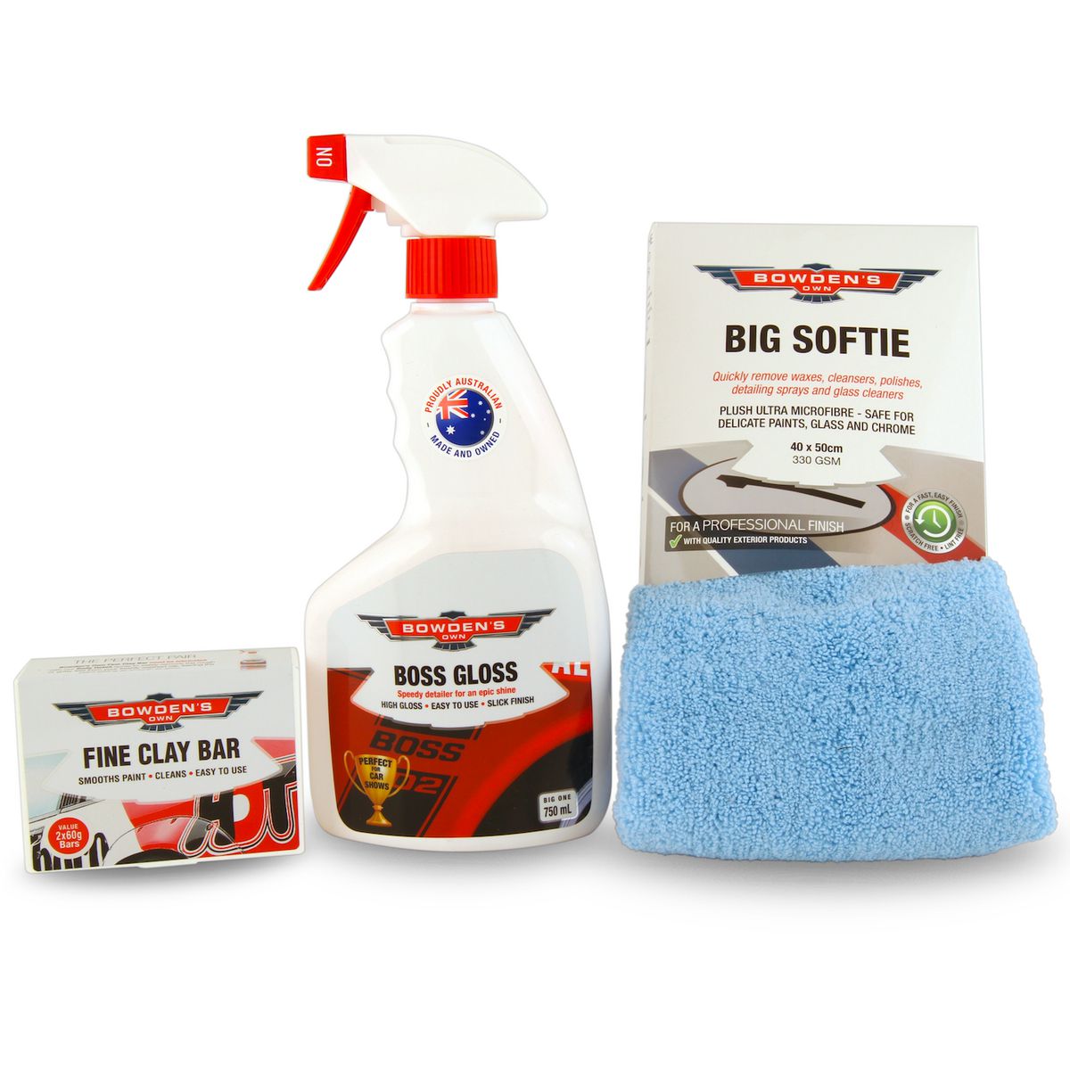 Bowden's Own Clay Bar Smooth& Clean Paint Pack 3pc