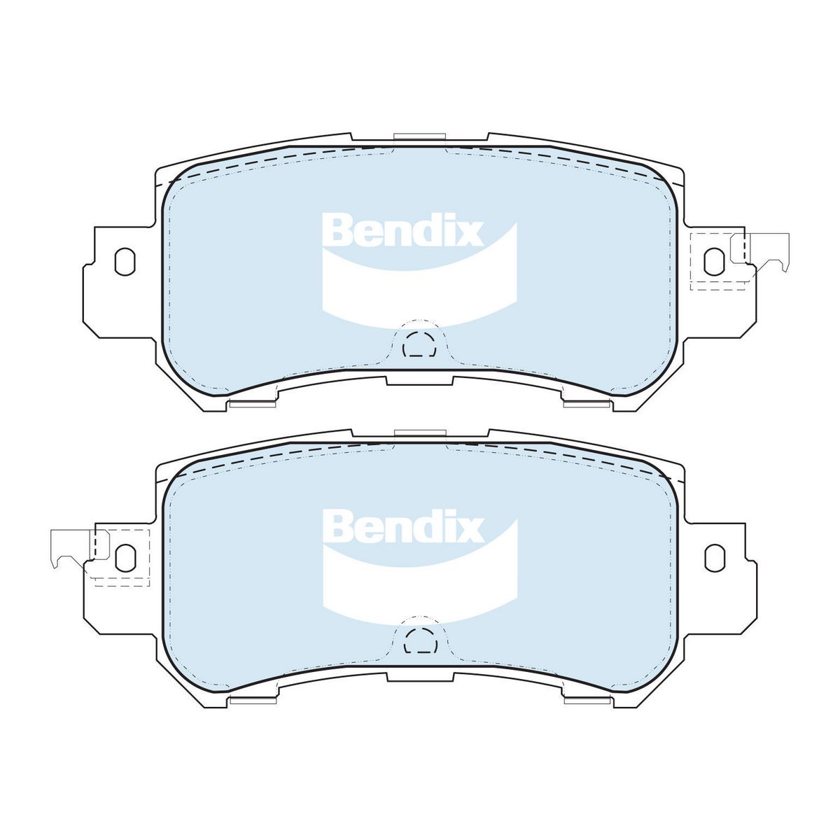 Bendix 4x4 Brake Pad Set Rear DB2227 -4WD