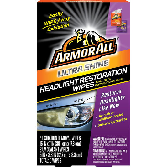 Armor All Headlight Restoration Wipes 6pk