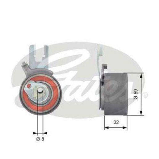 Gates Powergrip Tensioner Pulley T43165