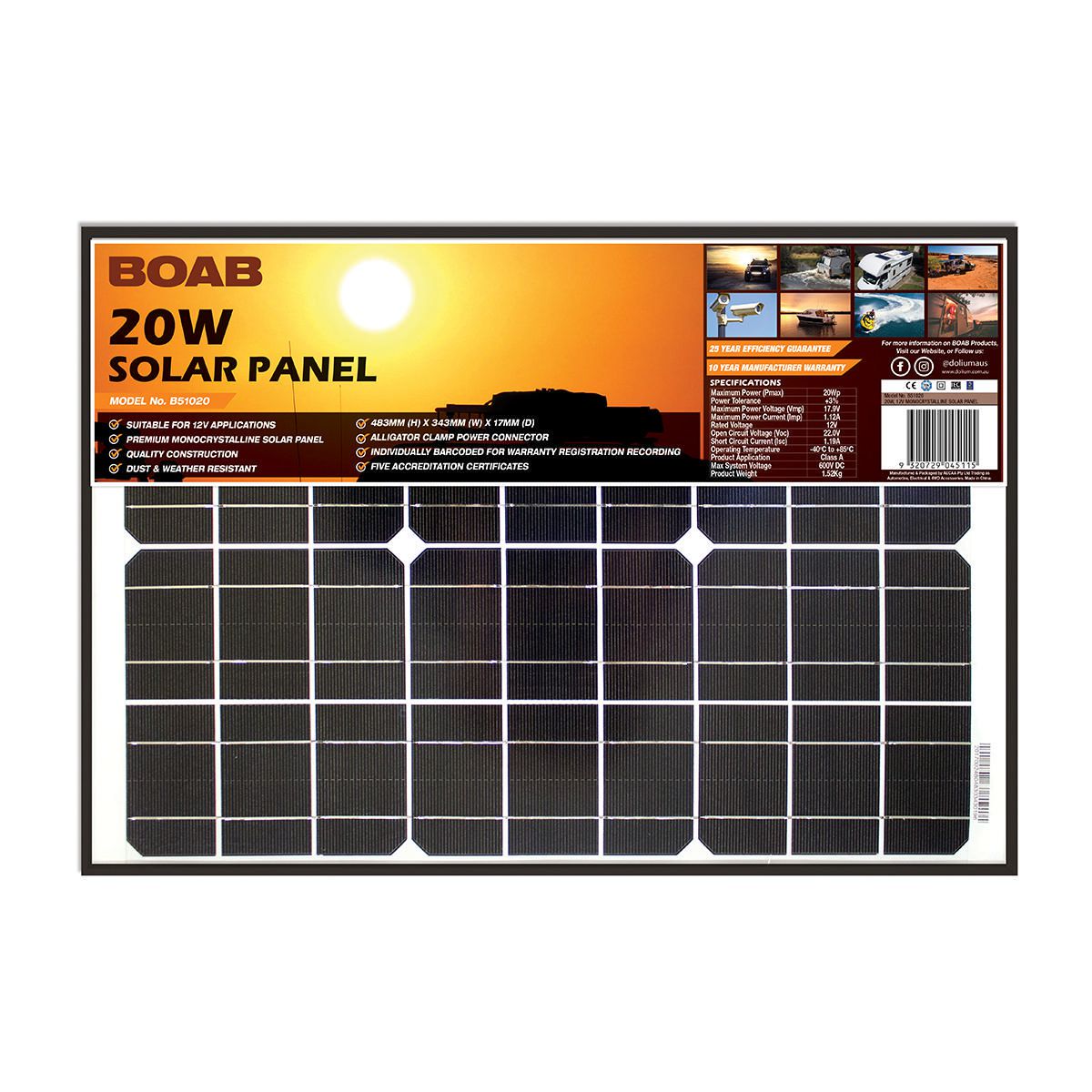 Boab Solar Panel 20W B51020