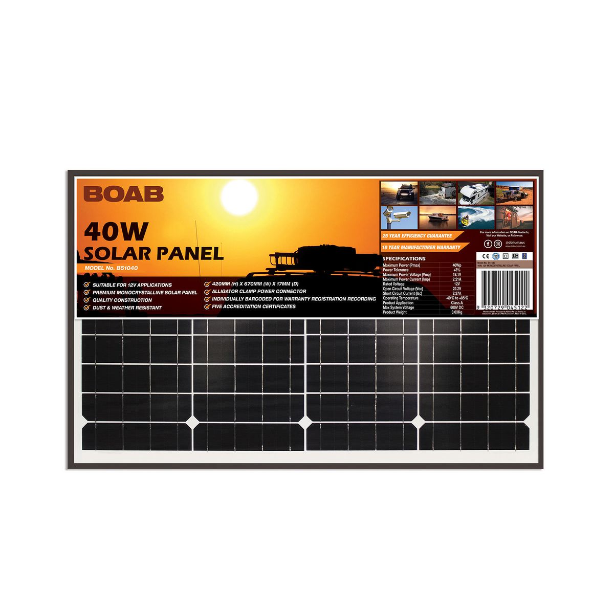 Boab Solar Panel 40W B51040