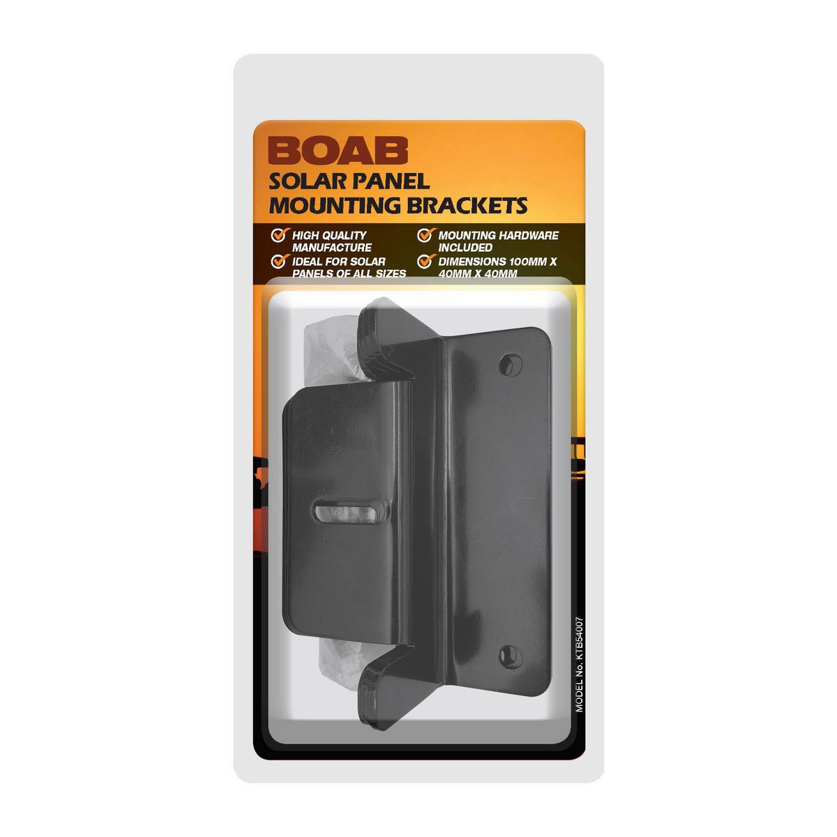 Boab Solar Panel Aluminium Mounting Bracket 100x40x40mm (Pack of 4) B54007