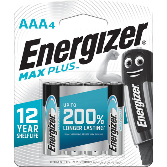 Energizer MAX Plus AAA Battery 4 Pack X92RP4T
