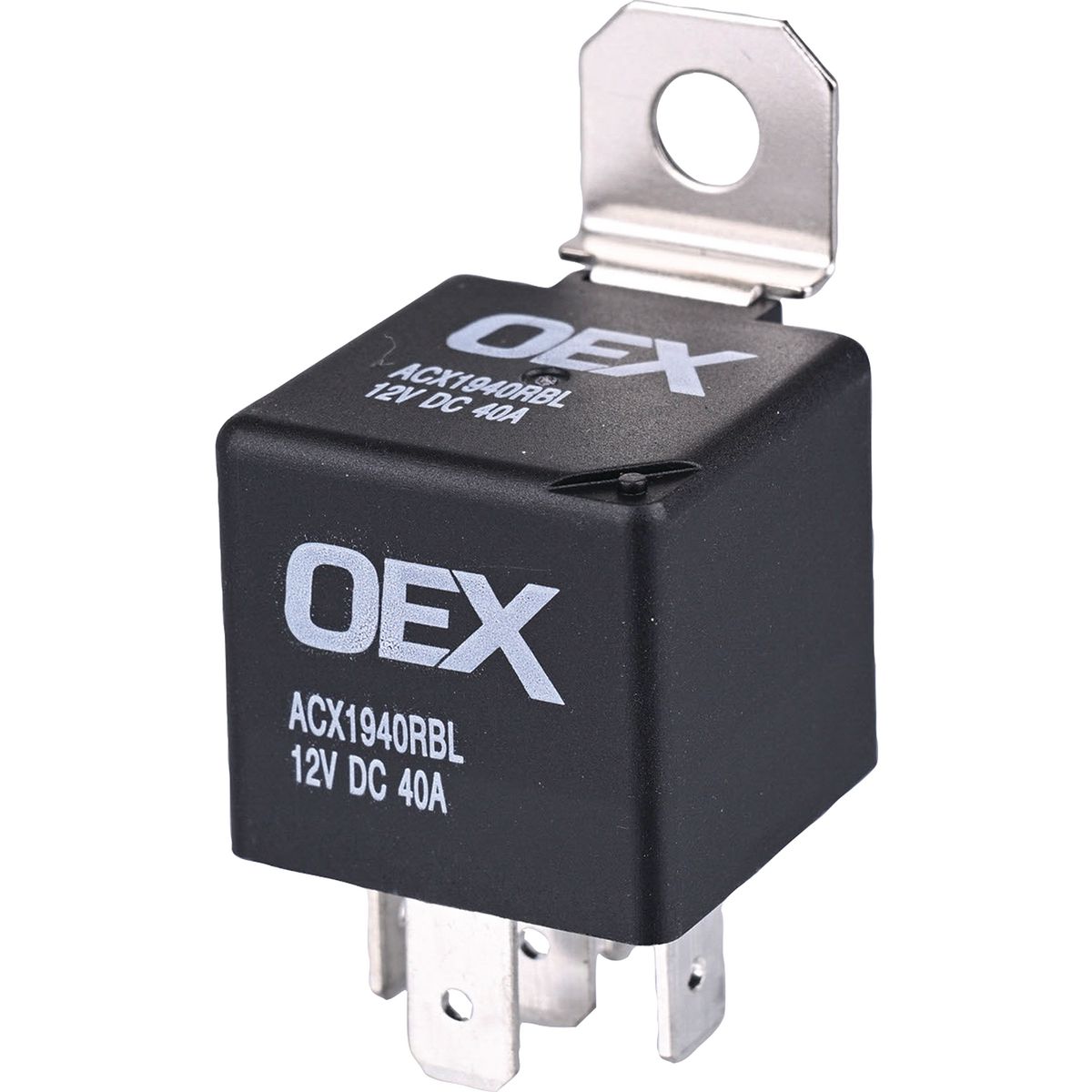 OEX Mini Relay 12V Normally Open 40A - Resistor Protected, Sealed ACX1940RBL