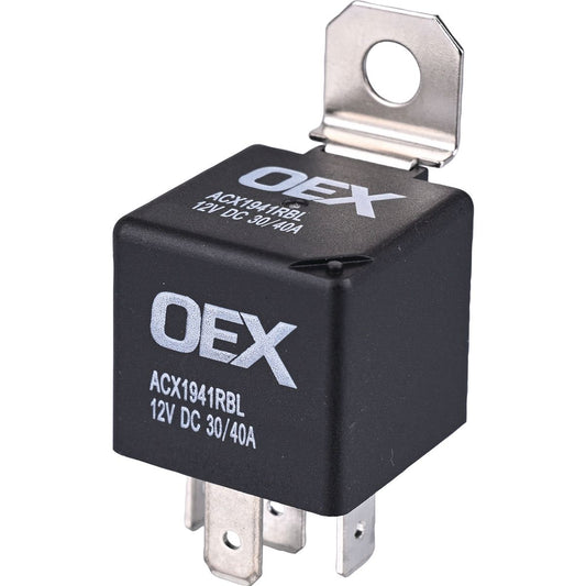OEX Mini Relay 12V Change Over 30/40A - Resistor Protected, Sealed ACX1941RBL