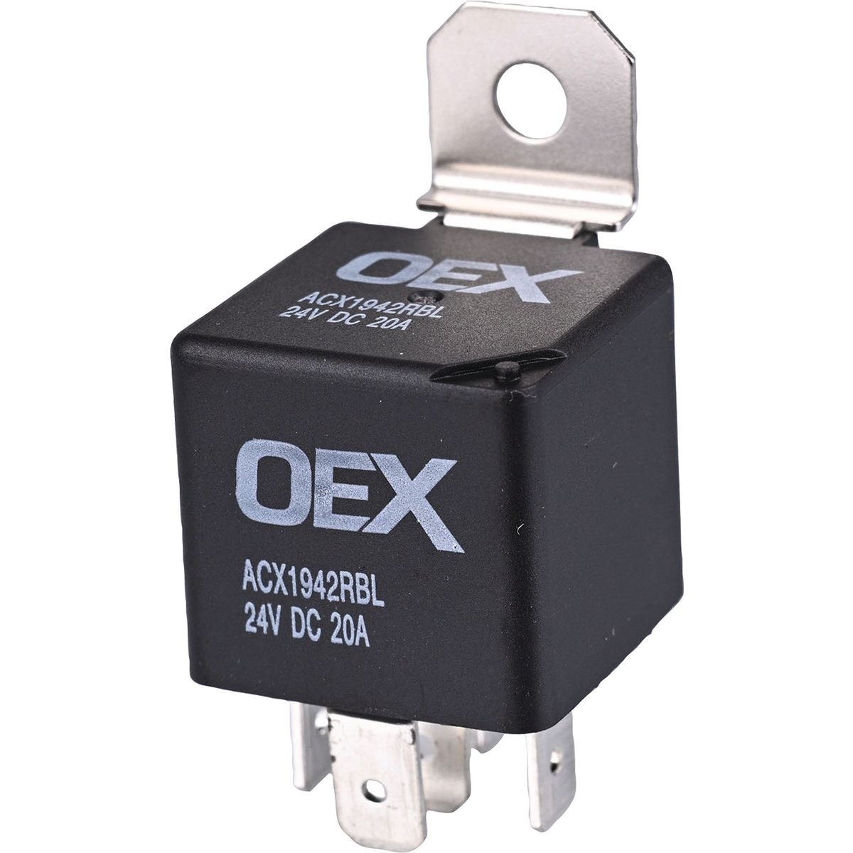 OEX Mini Relay 24V Normally Open 20A - Resistor Protected, Sealed ACX1942RBL