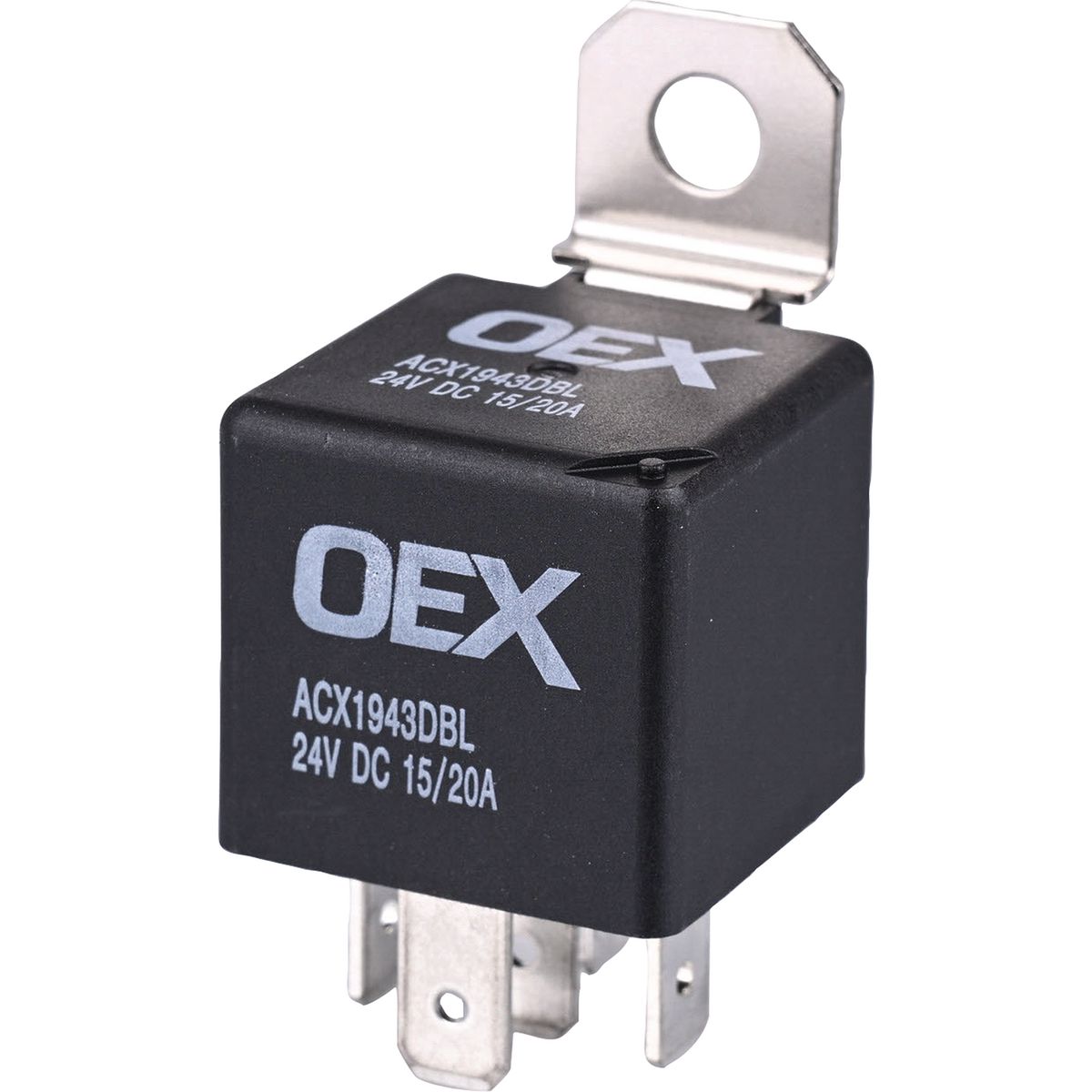 OEX Mini Relay 24V Change Over 15/20A - Diode Protected, Sealed ACX1943DBL