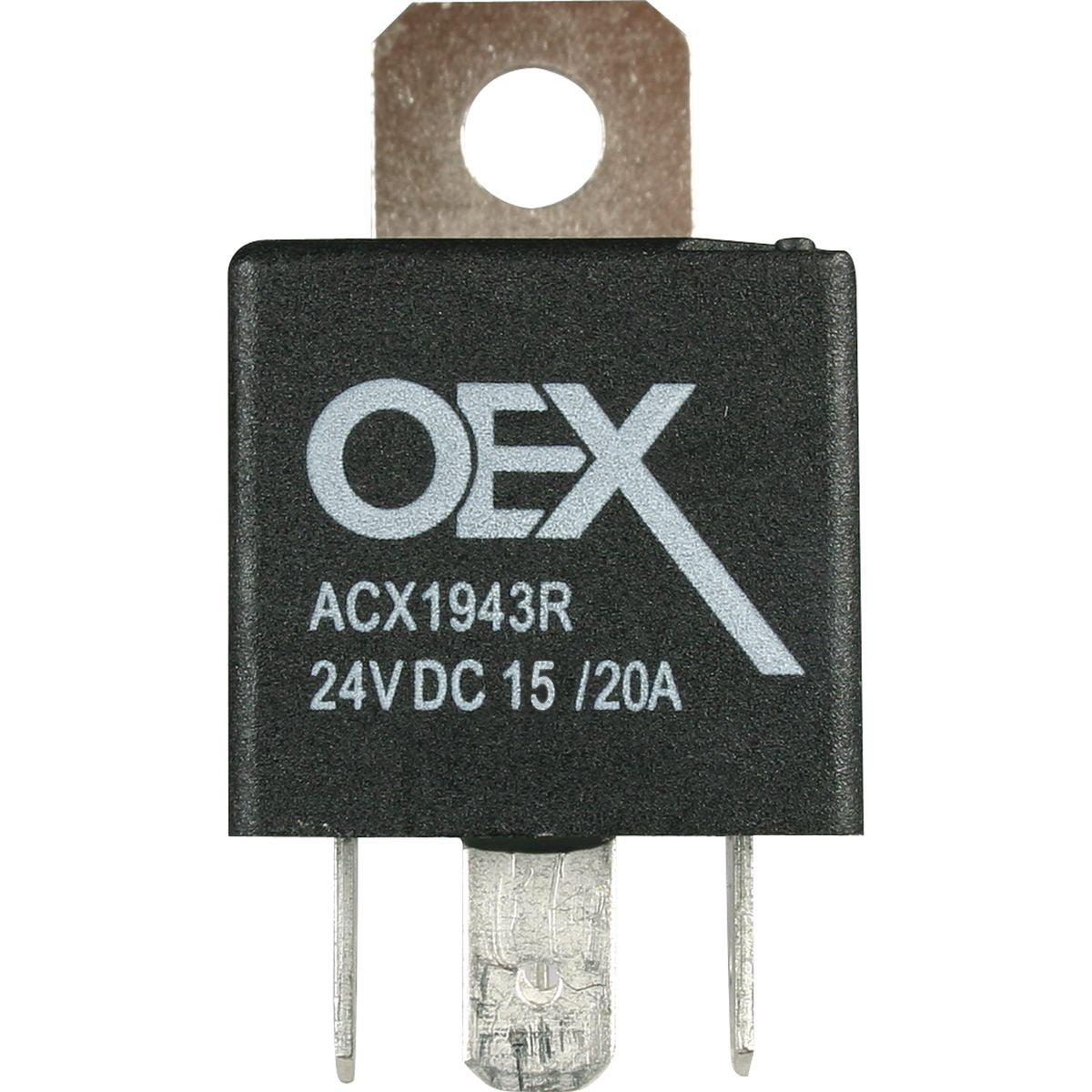 OEX Mini Relay 24V Change Over 15/20A 5 Pin - Resistor Protected, Sealed ACX1943RBL