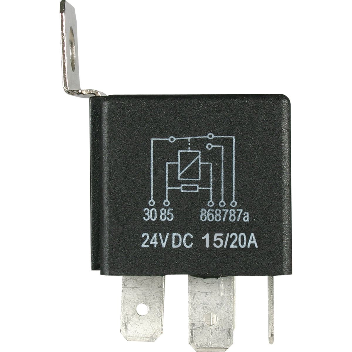 OEX Mini Relay 24V Change Over 15/20A 5 Pin - Resistor Protected, Sealed ACX1943RBL
