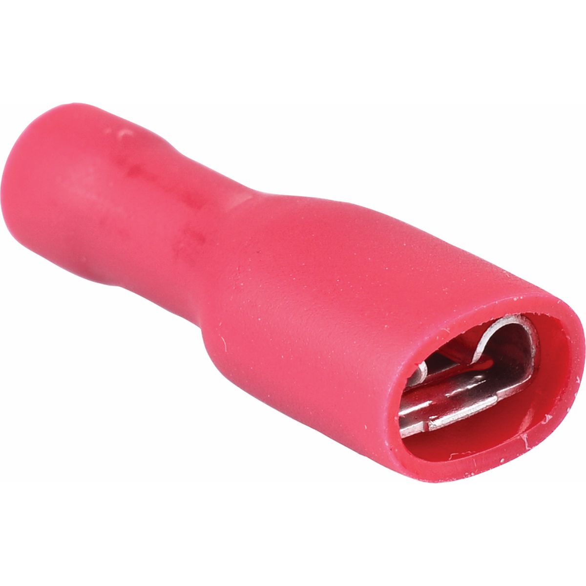OEX Crimp Terminal Female Blade Red Terminal Entry 6.3 X 0.8mm Vinyl 10 Pce ACX3022BL