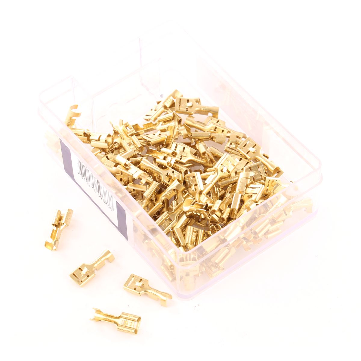 OEX Crimp Terminal Female Blade Brass Terminal Entry 6.3 X 0.8mm Non Insulated 100 Pce ACX3078