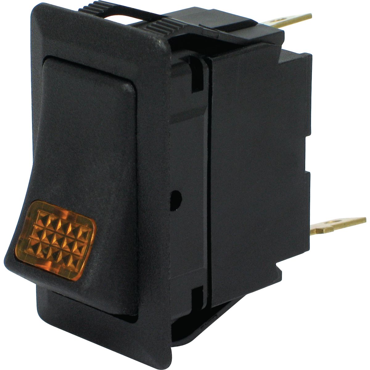 Cole Hersee Rocker Switch On/Off SPST Amber Illum Rated 25A 12V (Pack of 1) 58328-13BL