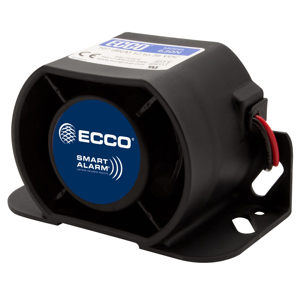 Ecco Back Up Alarm 12 Or 24V 82-107Db Self Adjusting ACX5144