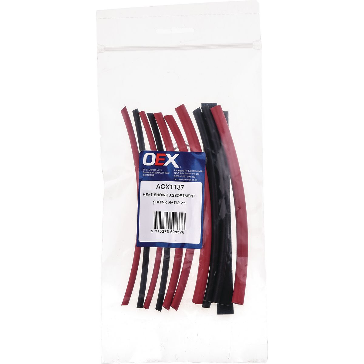 OEX Heat Shrink Assortment Pack 3-6.4mm ACX1137