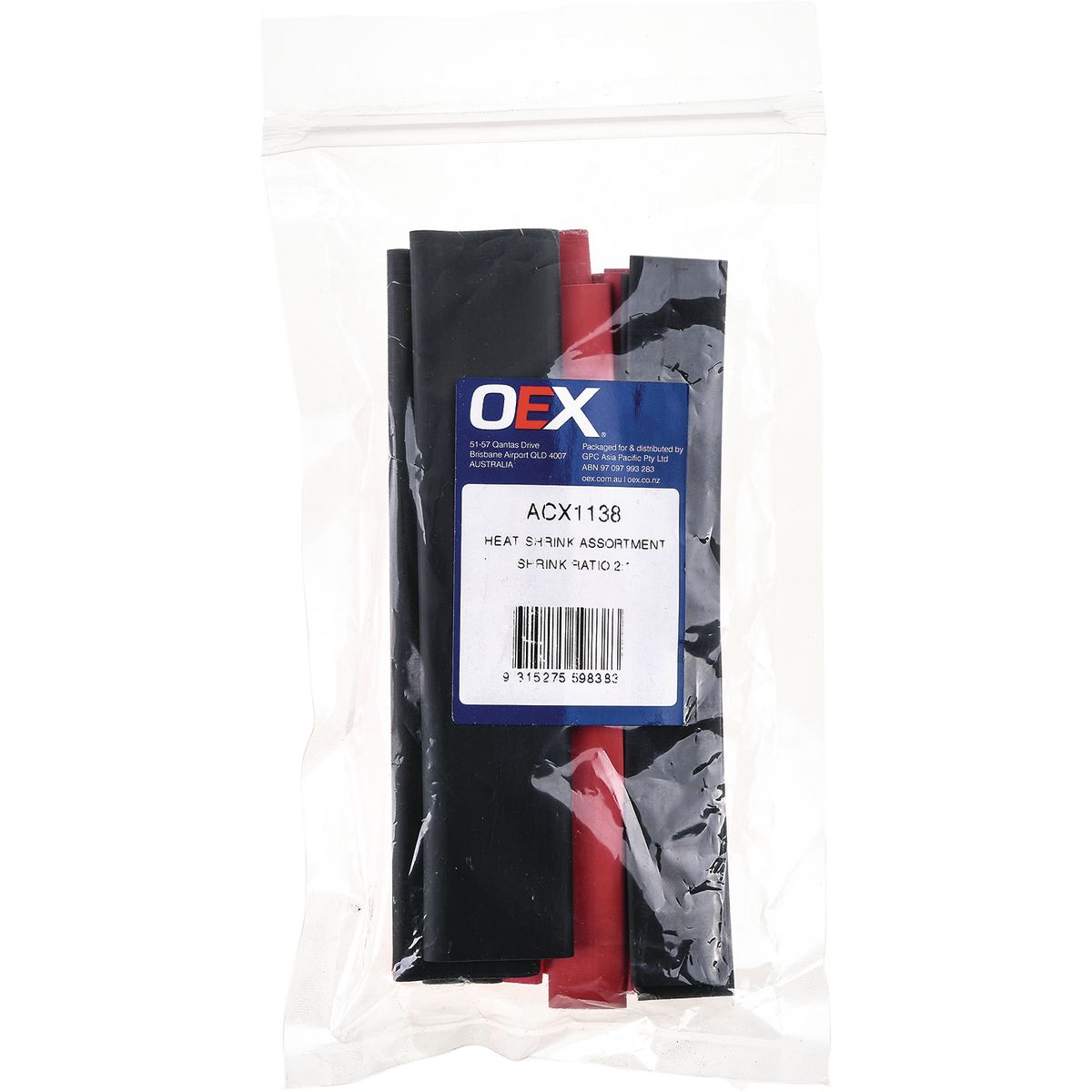 OEX Heat Shrink Assortment Pack 9-18.2mm ACX1138