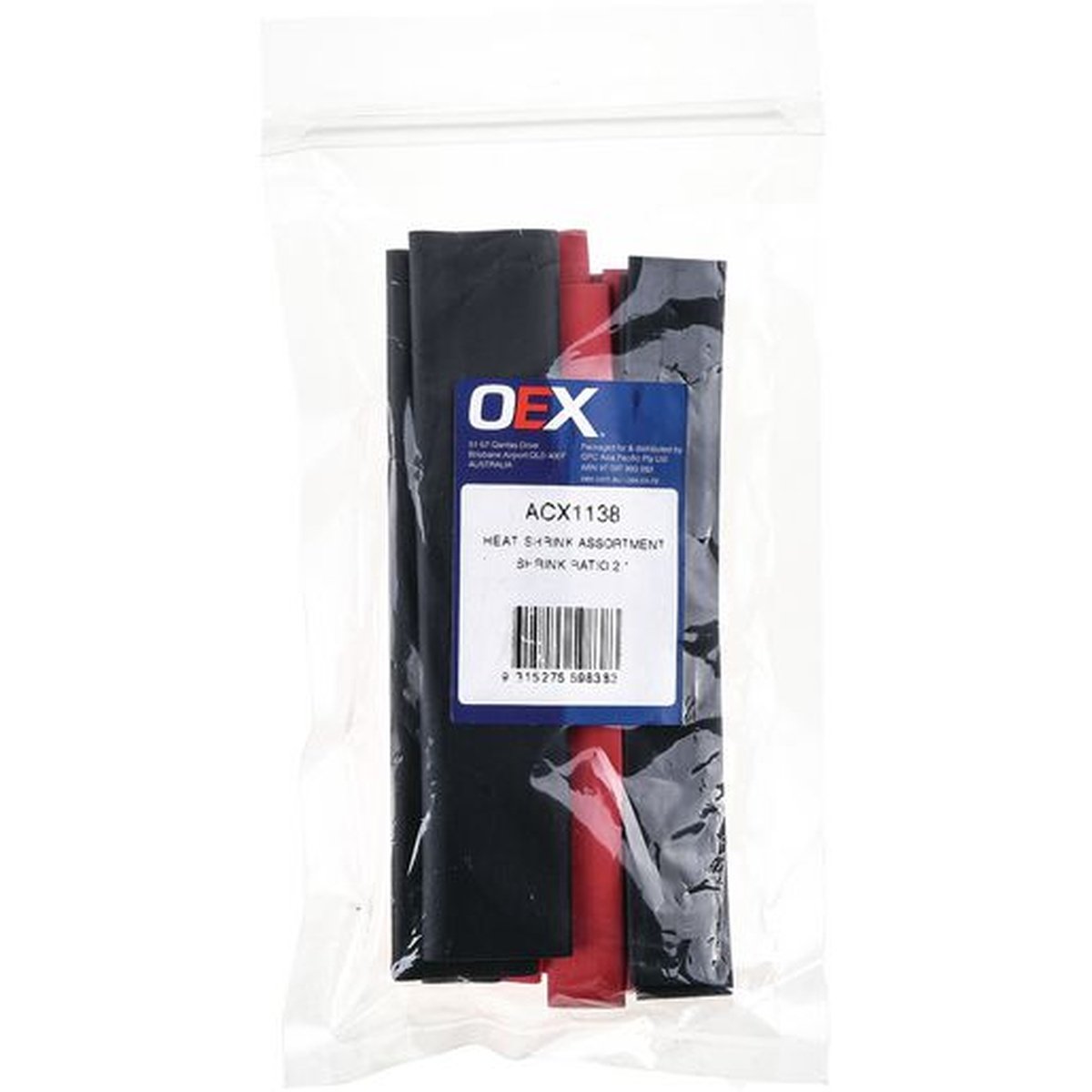 OEX Heat Shrink Assortment Pack 9-18.2mm ACX1138