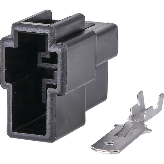 OEX Qc Connector Male Black 2 Pole - 10 Pce ACX2681BK