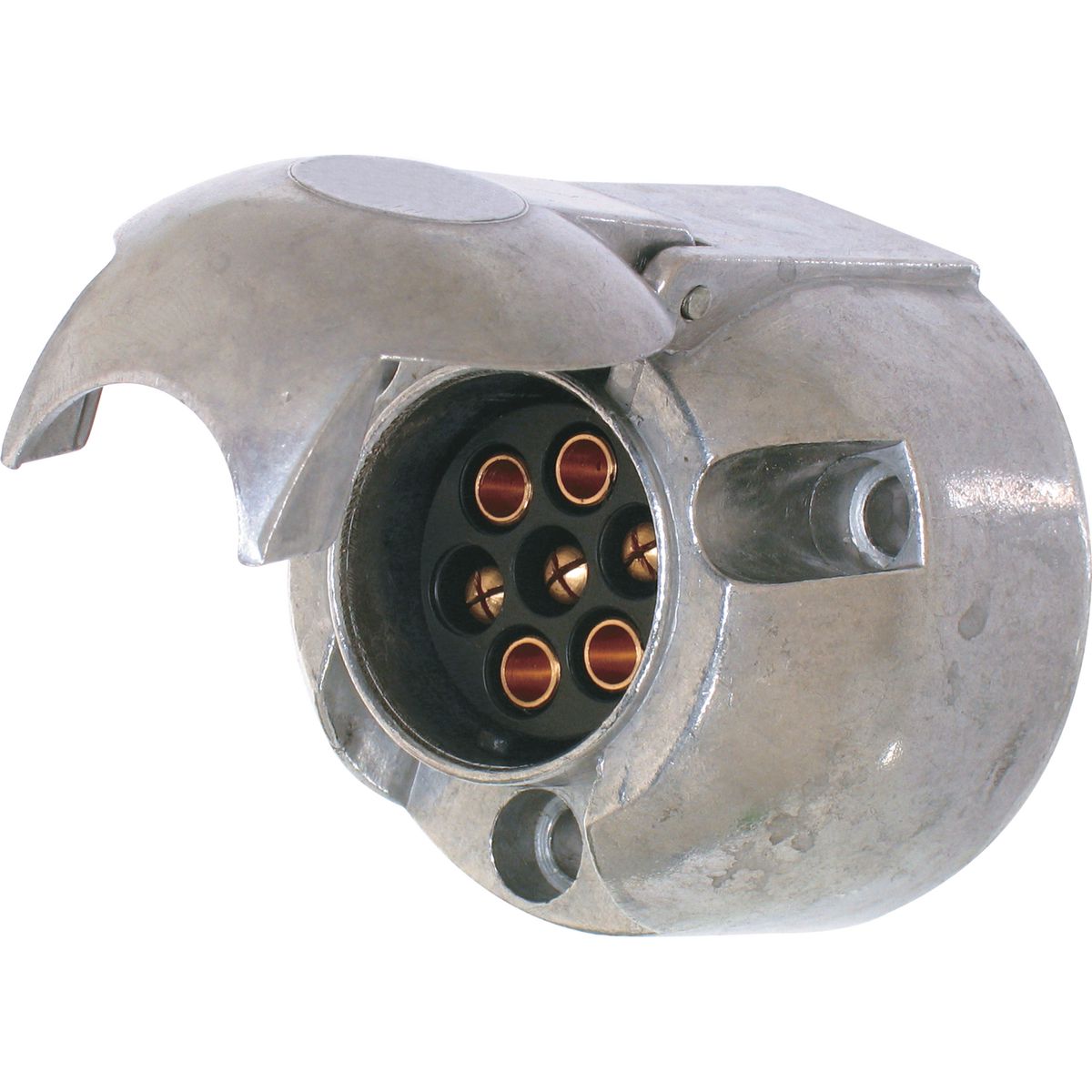 OEX Trailer Socket 7 Pin Round Large - Metal ACX2803