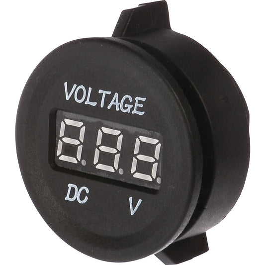 Thunder Socket Style Voltmeter 12/24V Display Blue LED