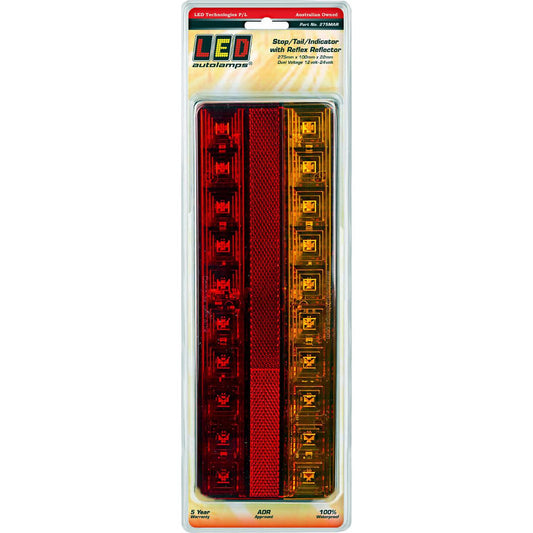 LED Autolamps Stop/Tail/Indicator/Reflector LED Light 12/24V 28cm Cable Single Blister 275MAR