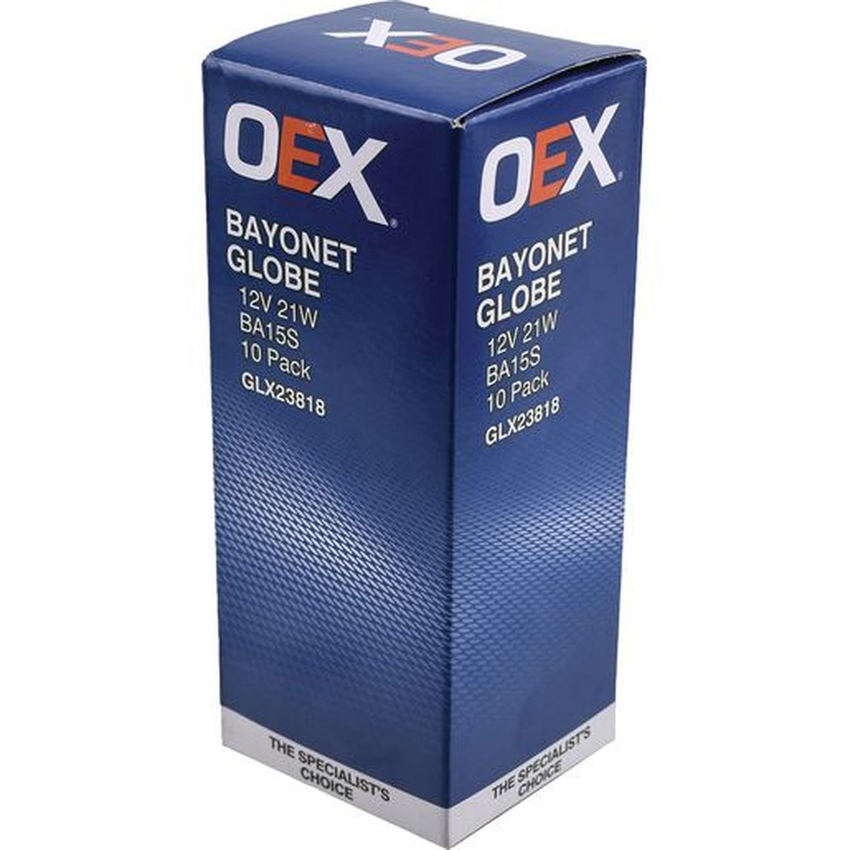 OEX Bayonet Globe 12V 21W Standard (Pack of 10) GLX23818
