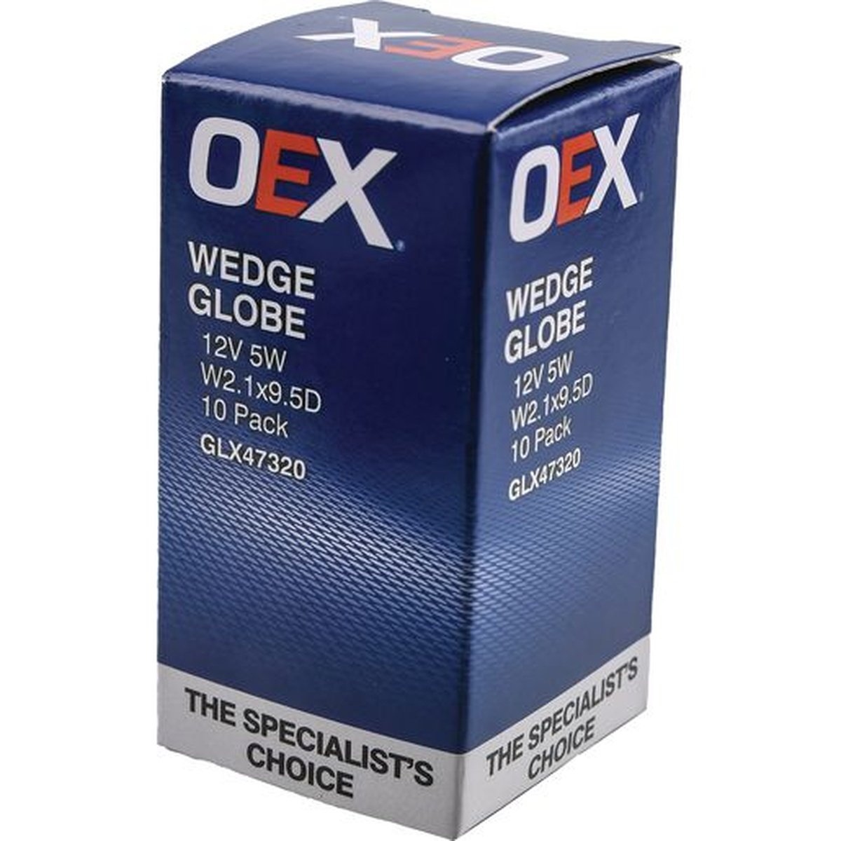 OEX T-10 Wedge Globe 12V 5W 10 Pack GLX47320