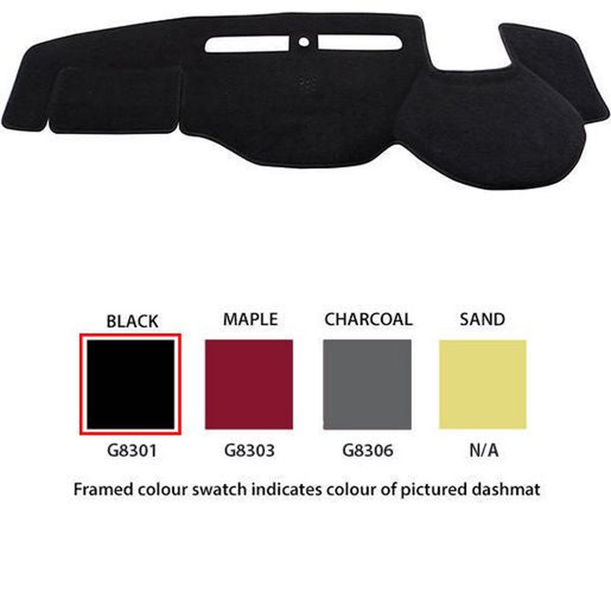 Sunland Dashmat fits COMMODORE (VF - 5/13 On) - Black