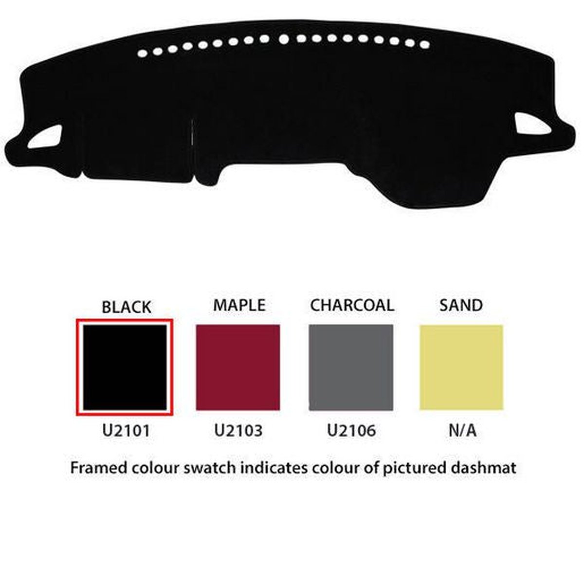 Sunland Dashmat fits SUBARU B6 LIBERTY/B6A OUTBACK (MY15) - Black
