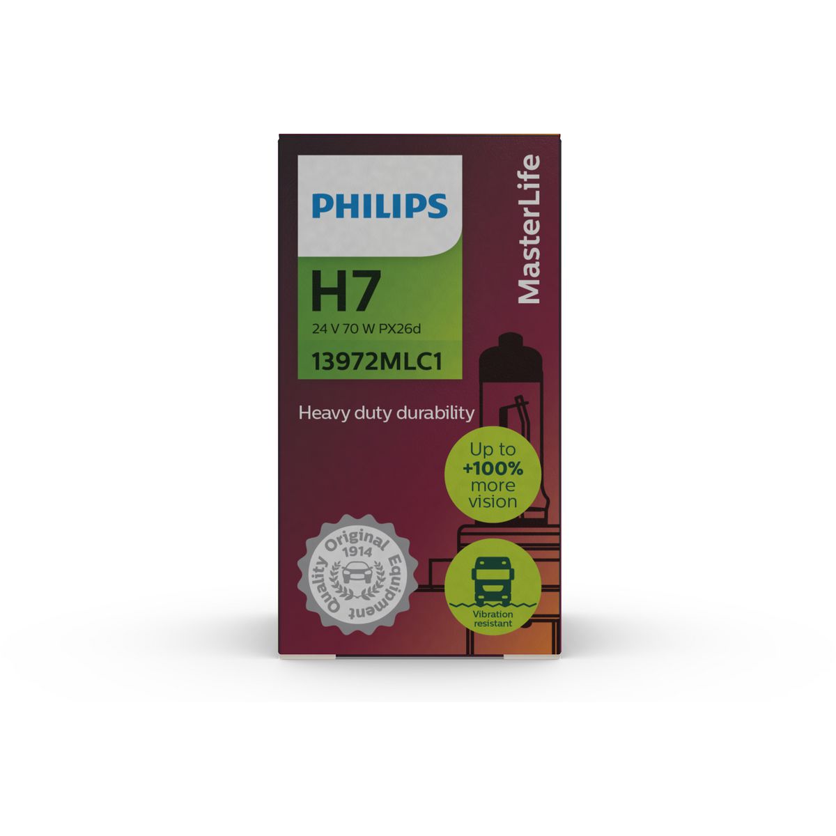 Philips H7 Globe 24V 70W Long Life 13972ML