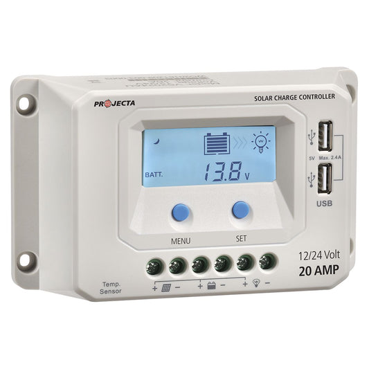 PROJECTA 20A 12/24V Solar Charge Controller 4 Stage Auto SC220