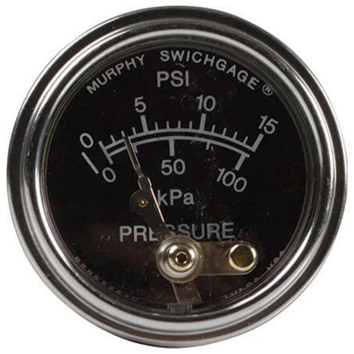 Murphy Pressure Gauge Mechanical (0 - 15 Psi) 090520P15