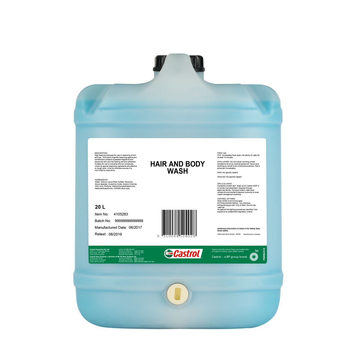 Castrol Hair & Body Wash 20L 4105283