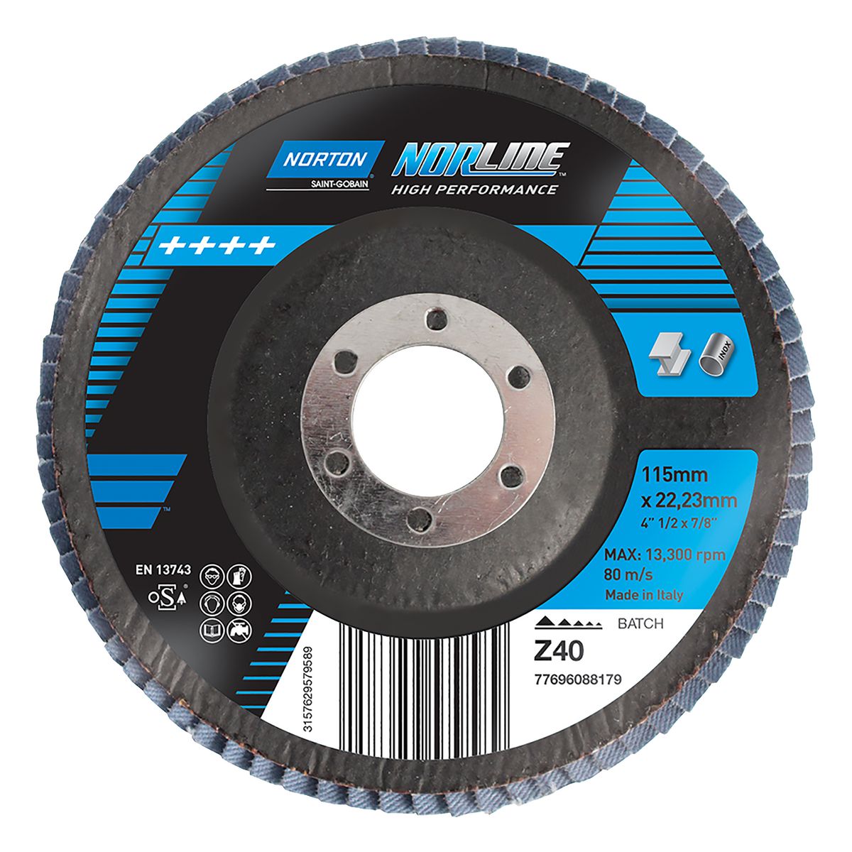 Norton Flap Disc High Perf 115X22Mm Z40 77696088179