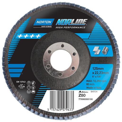 Norton Flap Disc High Perf 125X22Mm Z80 77696088186