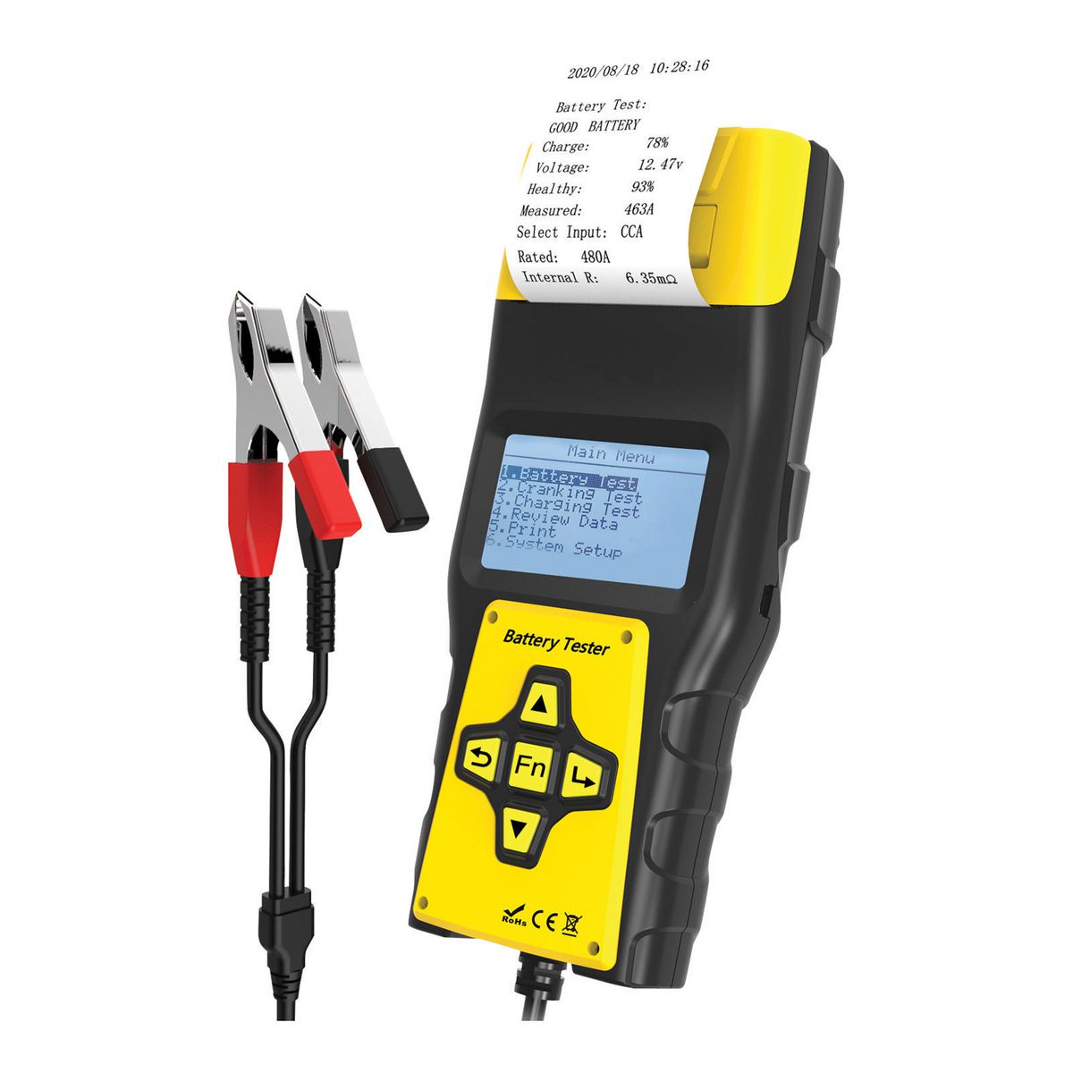 Endeavour 12V/24V Battery Tester With Printer ET8626