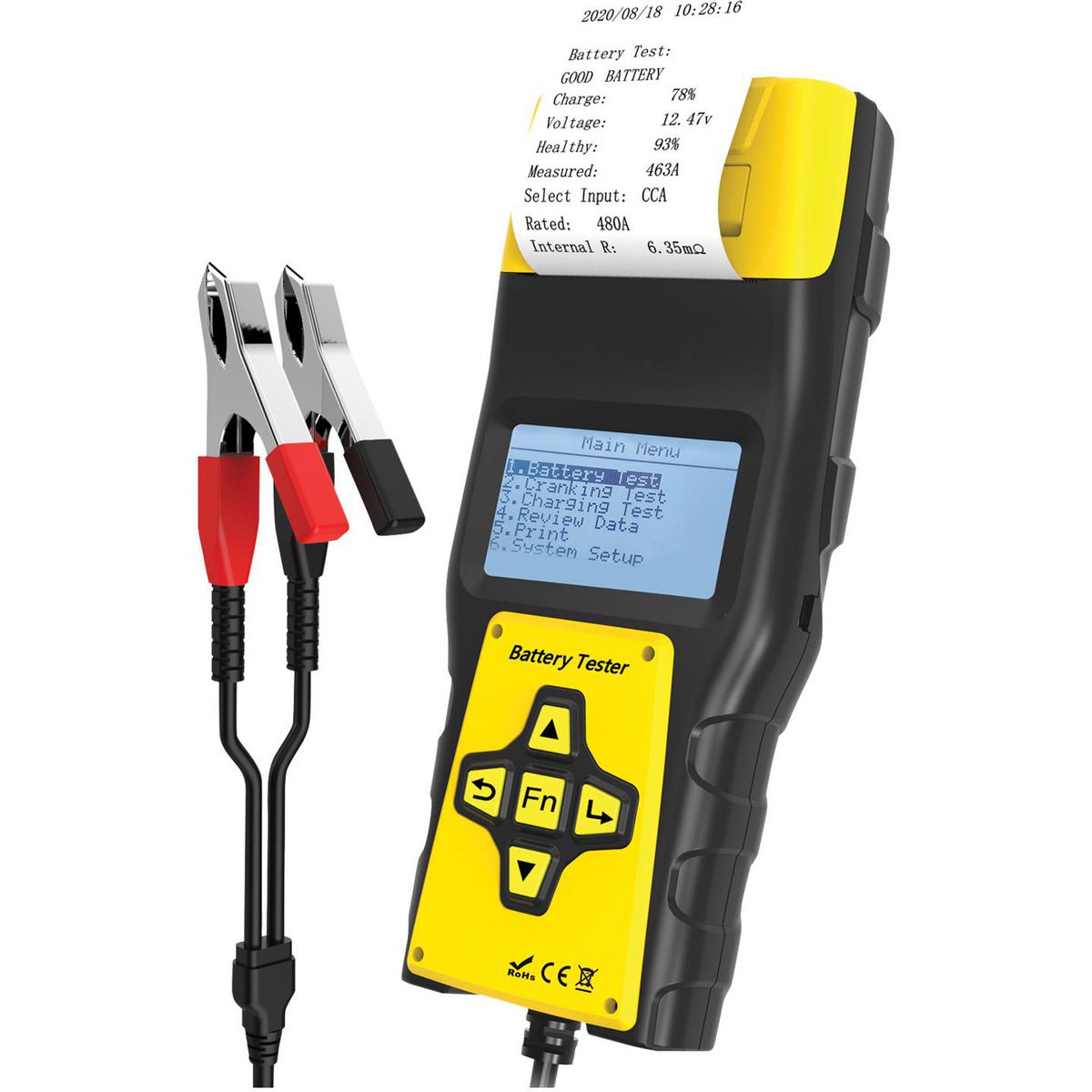 Endeavour 12V/24V Battery Tester With Printer ET8626
