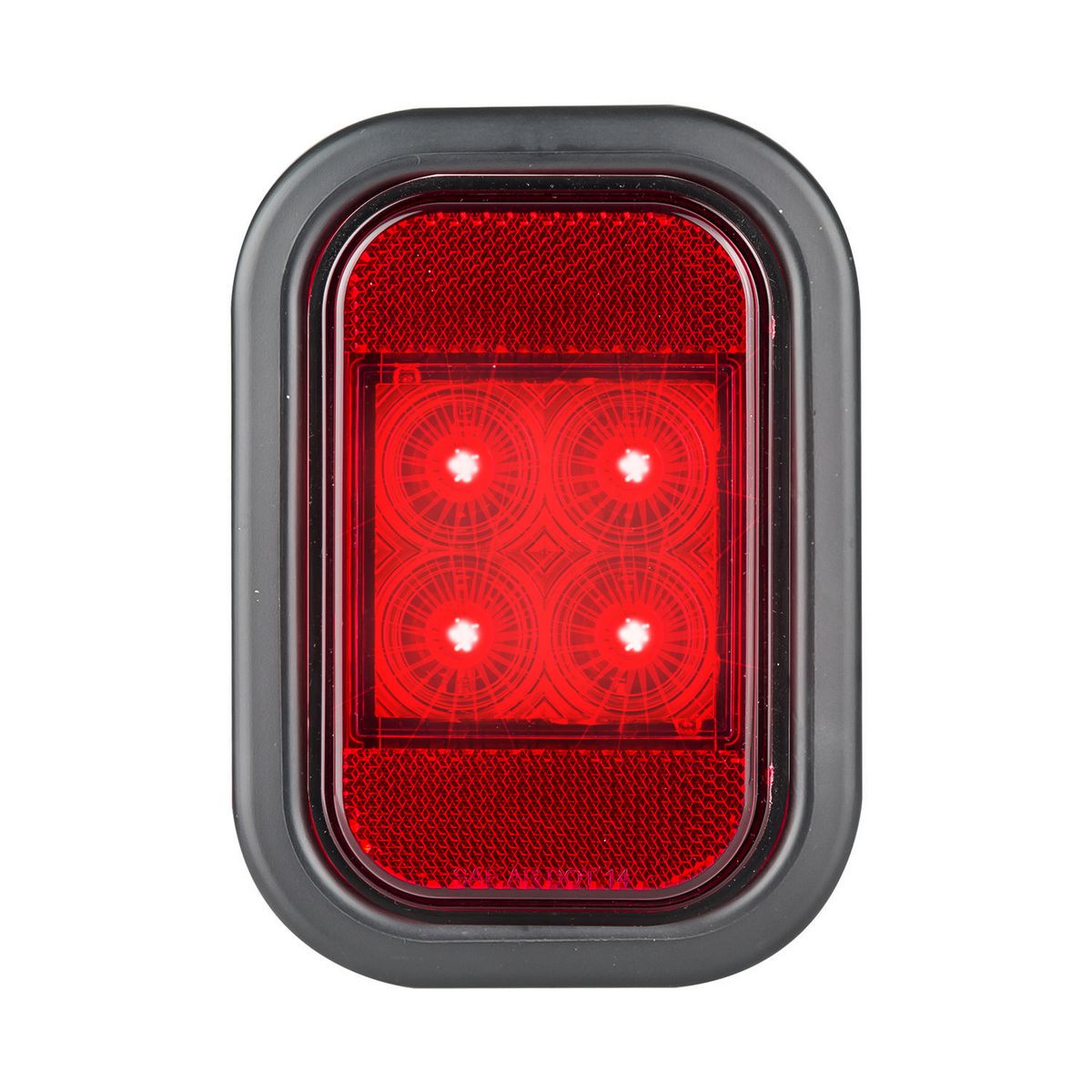 LED Autolamps LED Technologies Stop/Tail/Reflector LED Light Red Lens 4 LEDs W/ Rubber Grommet And Plug 12/24V 133RMG