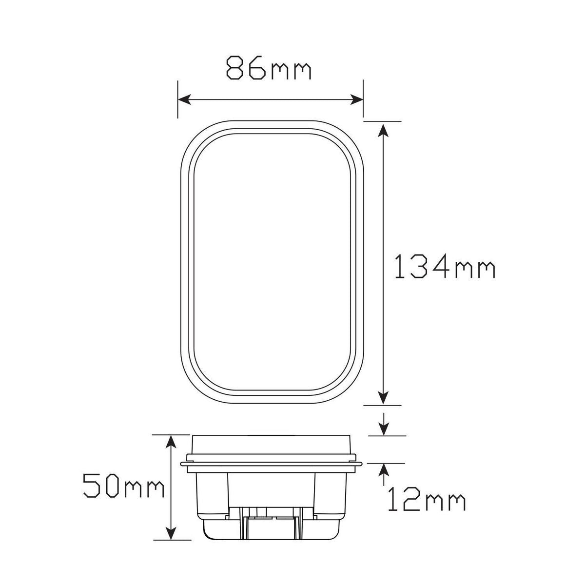 LED Autolamps Stop/Tail Light Led 12 Or 24V 5590RM