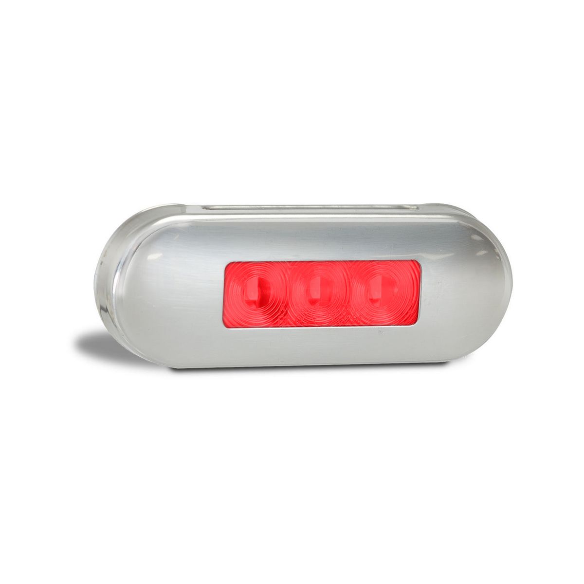 LED AutoLamps Rear Marker with Stainless Steel Bezel Red 86x31x10mm 12-24V 86RRMB