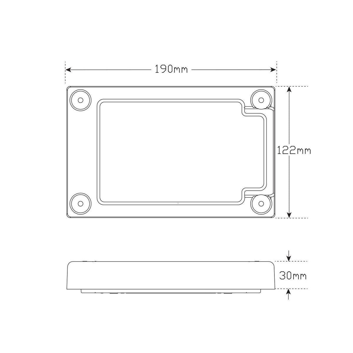 LED Autolamps Reverse Light LED 12 Or 24V Surface Mount J3WMB