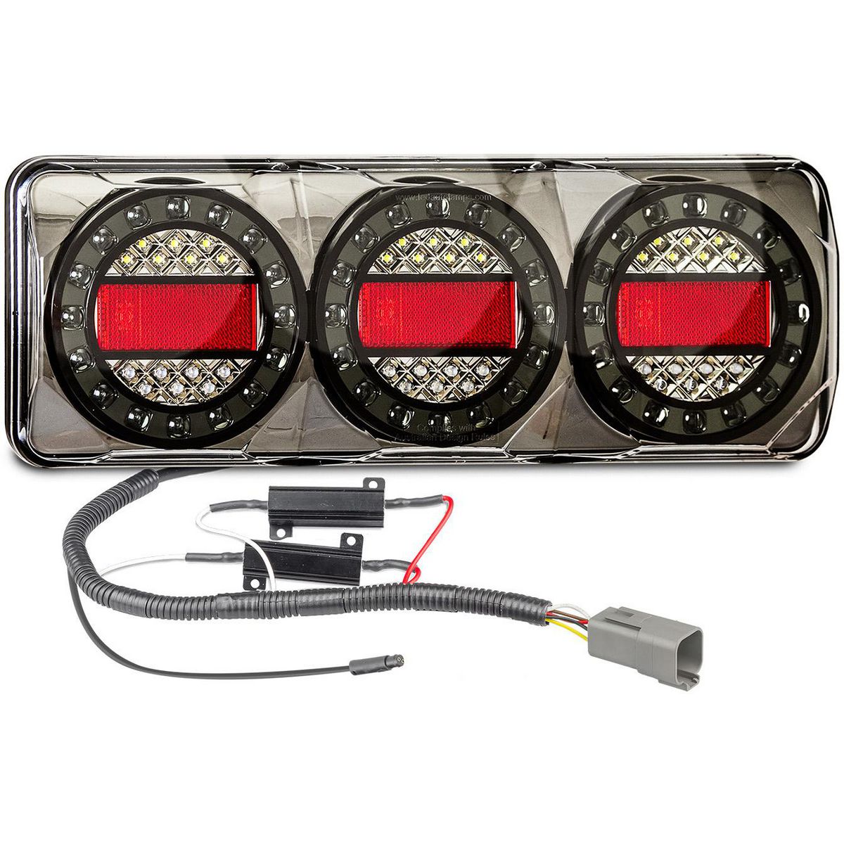 LED Autolamps Maxi Lamp Stop/Tail/Indicator/Reverse/Reflector 3 Series LED Light 12V SOMAXI2LR/450B
